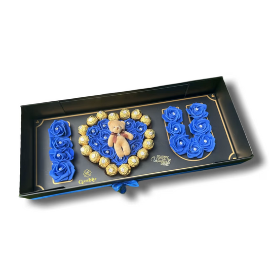 Rosas de espuma azul